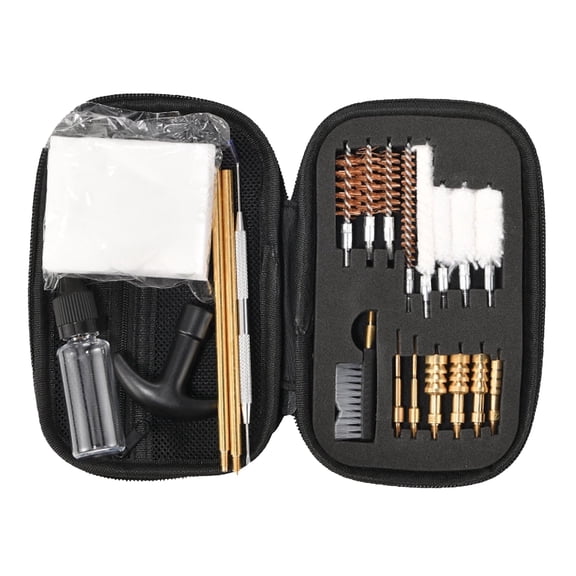 Professional handgun cleaning kit, pistol cleaning kit for Universal Calibers, Eva Organizer Pouch with Cleaning Tools and Oil Bottle