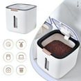 thumbnail image 5 of Ikohbadg Rice Dispenser, Rice Storage Container, Large Grain Container Storage with Lid Moisture Proof Household Cereal Dispenser Bucket for Kitchen Soybean Corn, Black, 5 of 7