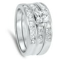 thumbnail image 4 of CHOOSE YOUR COLOR Clear CZ Elegant Ring .925 Sterling Silver Band White Jewelry Female Size 9, 4 of 4