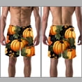 thumbnail image 3 of luoweisi Men's Beach Shorts Quick Dry Swim Trunks with Mesh Lining Thanksgiving Pumpkin S, 3 of 5
