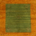 thumbnail image 1 of Ahgly Company Indoor Square Contemporary Mahogany Brown Abstract Area Rugs, 6' Square, 1 of 6