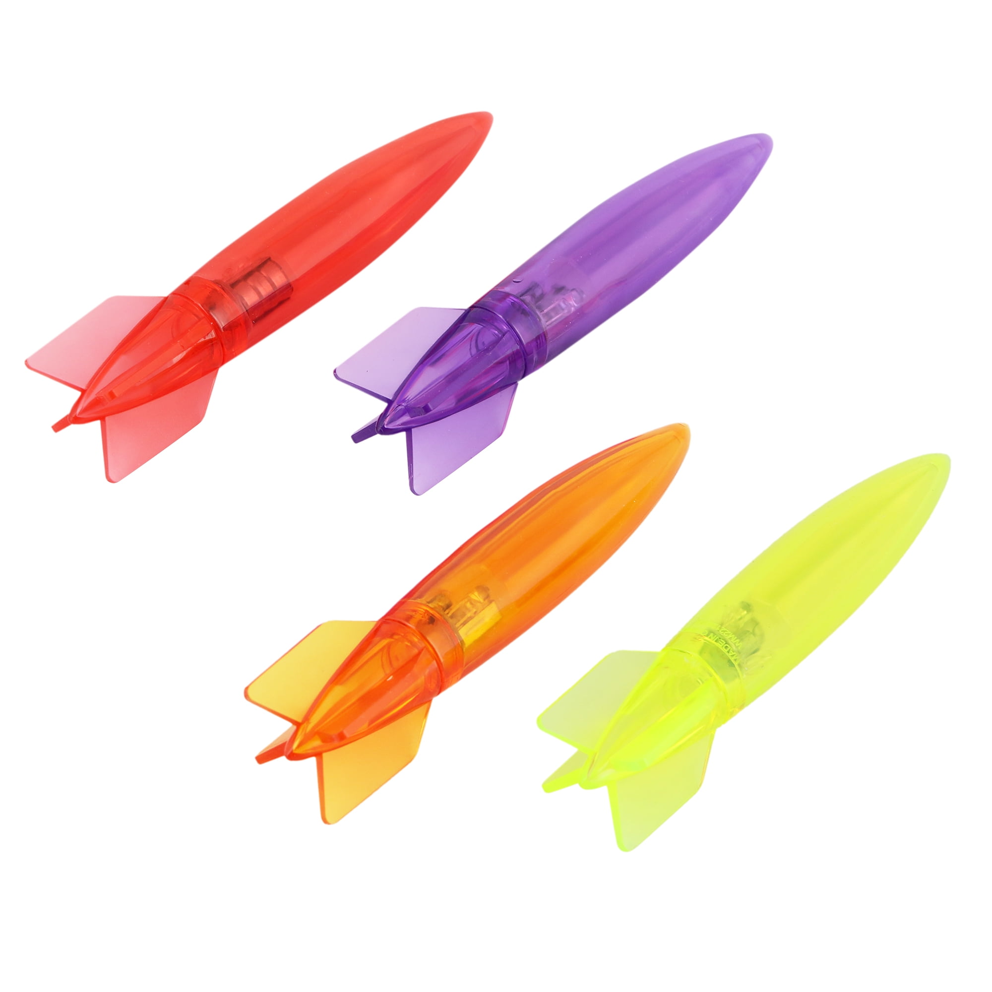 Play Day Light-Up Torpedoes 4-Pack Kids Pool Underwater Dive Toys Summer Family Fun, Ages 3+