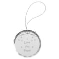 thumbnail image 1 of I Love You Pepe - Laser Engraved 3-1/4-inch Etch Handmade Xmas Round Clear Etched Crystal Glass Circle Inspirational Christmas Ornament with String, 1 of 3