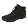thumbnail image 5 of Rokment Barefoot Water Shoes Snow Boots for Women Men Waterproof Non Slip Wide Toe Fleece Lined Winter Hiking Ankle Booties Black Size 10.5, 5 of 9