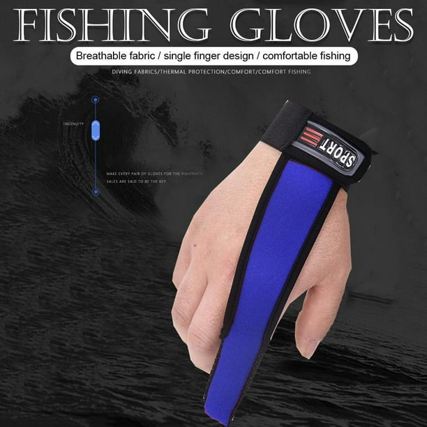 Casting One Finger Glove Stall Protector Antideslizante Herramienta de pesca de carpa (Azul)