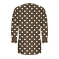 thumbnail image 7 of Ashirexll Tops for Women Trendy, Ladies Tops and Blouses, Striped Printed Button Up 3/4 Length Round Neck T Shirt Top, 7 of 7