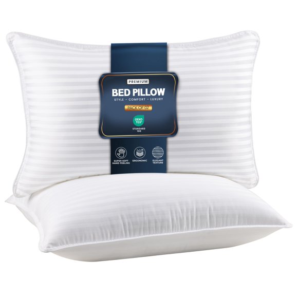 Utopia Bedding Bed Pillows for Sleeping Queen Size, Set of 2, Cooling Hotel Quality, for Back, Stomach or Side Sleepers