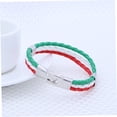thumbnail image 4 of CRAFTHROU 1Pack Punk Style Flag Bracelet Handmade for Sports Fans with and Alloy for Soccer Events, 4 of 7