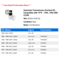 thumbnail image 2 of Automatic Transmission Overhaul Kit - Compatible with 1979 - 1984, 1986 GMC C2500 1980 1981 1982 1983, 2 of 2