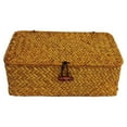 thumbnail image 2 of CNKOO Storage Box Large Capacity Decorative with Lid Rectangle Vintage Handmade Rattan Snack Cosmetics Organizer Home Supplies, 2 of 8
