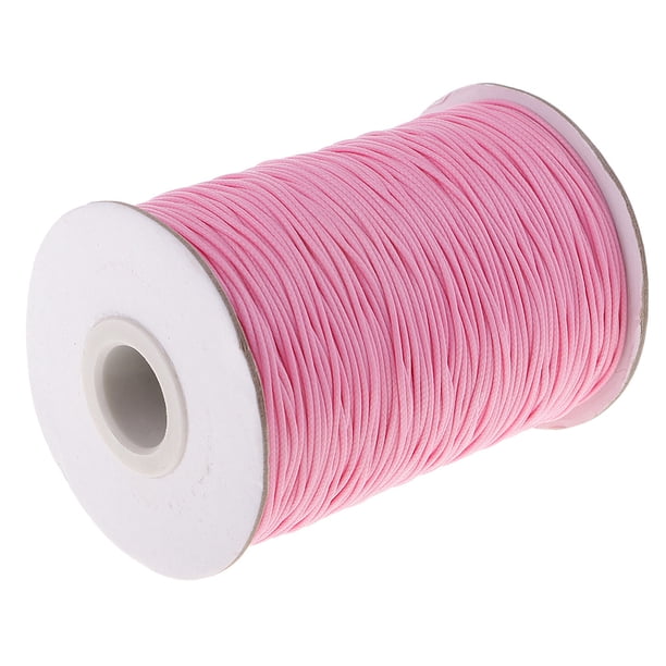 1 rollo de cordón / encerado de redondo para coser a mano artesanía en cuero Rosa Rosado Sunnimix Cordón de algodón encerado