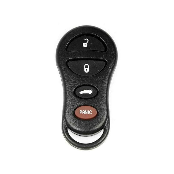 KarParts360 For Jeep Liberty 2002 2003 2004 Keyless Remote Case | Plastic Material | Black | Lock/Unlock/Trunk And Panic Button Functions | 4 Button | Replacement For 4602260AD