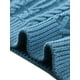 thumbnail image 5 of Suéter de punto de cuello redondo tejido de manga larga INSPIRE CHIC para mujer, color gris azul, talla XL, 5 of 6
