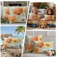 thumbnail image 5 of Vintage Spring Floral Outdoor Waterproof Pillow Covers, Watercolor Farmhouse Summer Botanical Decorative Square Throw Pillowcase Sofa Cushion Sham for Patio/Couch/Chair, 16"x16" 2 Pack, 5 of 8