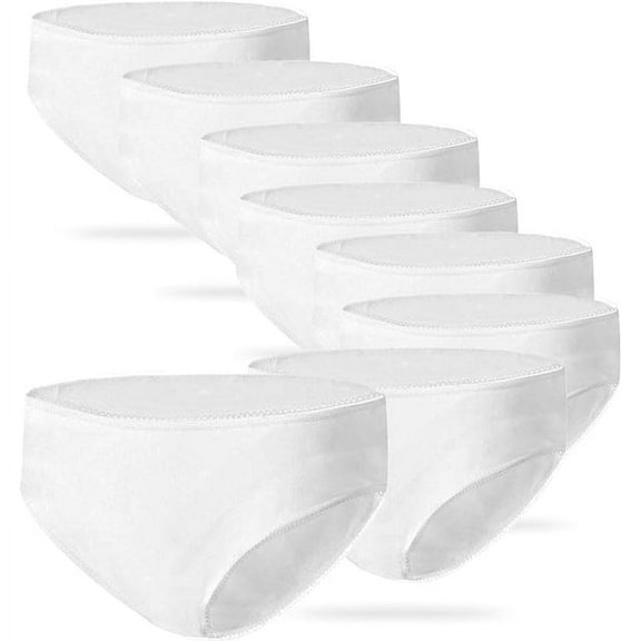 30 Pack Boys Disposable Cotton Underwear Panties Briefs, Breathable, Tag Free, White, Boys Size MEDIUM (45-65LB)