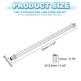 thumbnail image 2 of Uxcell Straight Pipe Lamp Stems Rod Kit, M10 200mm l Rod with Nut, Silver Tone 4 Set, 2 of 6