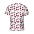 thumbnail image 6 of Qekee Cherry Blossoms Classic Fit T-Shirt Men's Shirt Men's Tight Short Sleeves for Exercise, Running, Mountaineering - Cherry Blossoms, 6 of 9
