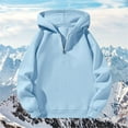 thumbnail image 2 of Womens Mens Hoodies Hooded Sweatshirt 1/4 Zipper Casual Long Sleeve Pullover Cotton Solid Color Hoodie Zip Up Thin Lightweight Pullovers Light Blue M, 2 of 3