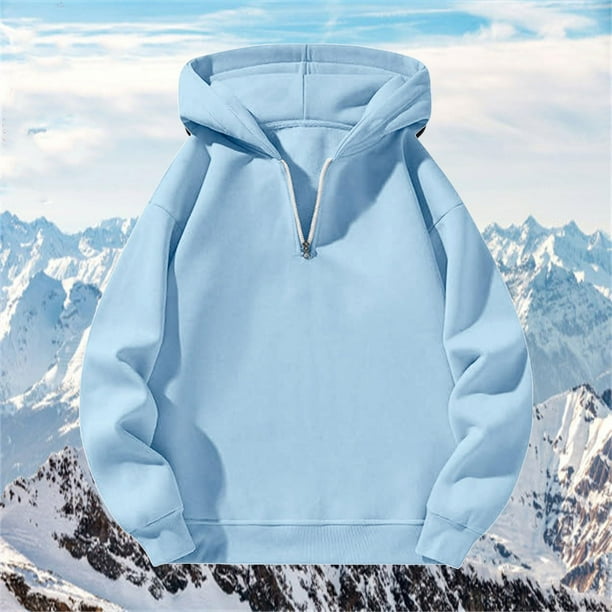 Dagegui Women's 1/4 Zip Up Hoodies Fleece Hooded Long Sleeve