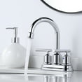 thumbnail image 2 of WOWOW Centerset Bathroom Faucet Chrome Bathroom Sink Faucet, 2 of 7