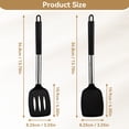 thumbnail image 6 of 2 Pack Silicone Spatulas Turners, Silicone Cooking Spatula Heat Resistant Turner, Non Stick Slotted Solid Kitchen Utensils, Stainless Steel Handle, for Frying, Baking, Flipping, Turning, 6 of 7