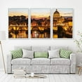 thumbnail image 2 of IDEA4WALL 3 Piece Framed Canvas Wall Art for Living Room, Bedroom Italy City Landscape Canvas Prints for Modern Home Decoration Ready to Hang, 2 of 4