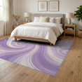 thumbnail image 3 of ODIKA 6'x9' Washable Area Rug Non-Slip, Easy Care, Purple Flowing Pastel Gradient Abstract Swirls Balanced Composition for Family Room, Living Room, Master Bedroom, 3 of 7