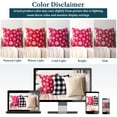 thumbnail image 5 of PAVILIA Holiday Throw Pillow Covers 18x18 Set of 2, Decorative Pillow Cases Bed Sofa Couch, Christmas Winter Accent Decor Cushion Bedroom Living Room, Velvet Square Euro Sham Covers, Snowflake Red, 5 of 7