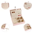 thumbnail image 4 of Unique Bargains Travel Jewelry Box Small Portable PU Leather Jewelry Organizer Storage Pink, 4 of 7