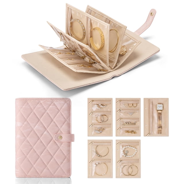 Estuche organizador de joyas Vlando Travel Sand Pink para mujer