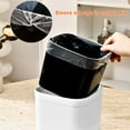 thumbnail image 4 of Holloyiver Mini Trash Can, Countertop Trash Can with Lid, 4L Tiny Garbage Bin Small Trash Can Plastic Recycling for Bathroom Office Kitchen Desk Coffee Table, White, 4 of 8