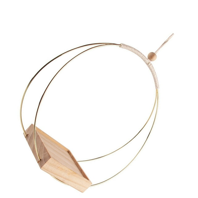 Wweixi Home Essential Boho Macrame Plant Hanger Easy To Install Gift Choice Hanging electroplated gold
