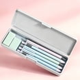 thumbnail image 2 of Pencil Box Large Capacity Plastic Pencil Case Boxes, Hard Pencil Case Crayon Box with Snap-tight Lid Plastic Pencil Boxes Pens Erasers Stationery Supplies Boxes for Home Office, 1Pc(Grey,7.6x2.5"), 2 of 7