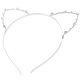thumbnail image 5 of PTOOTP Diadema de diamantes de imitación con orejas de gato para fiesta de disfraces (plateada), 5 of 7