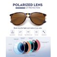 thumbnail image 3 of Gafas de sol WOWSUN vintage redondas polarizadas para mujer, 3 of 7
