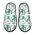 thumbnail image 2 of KLL Hello Summer Slippers for Women Men House Slip on Indoor Outdoor Bedroom Furry Fleece Lined Ladies Comfy Anti-Skid Rubber Hard Sole-Medium, 2 of 8