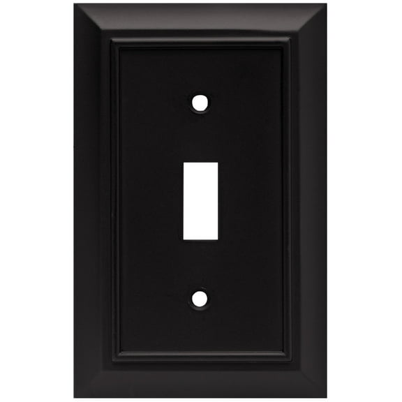 Liberty W10087-FB Architectural Single Switch Wall Plate Flat Black