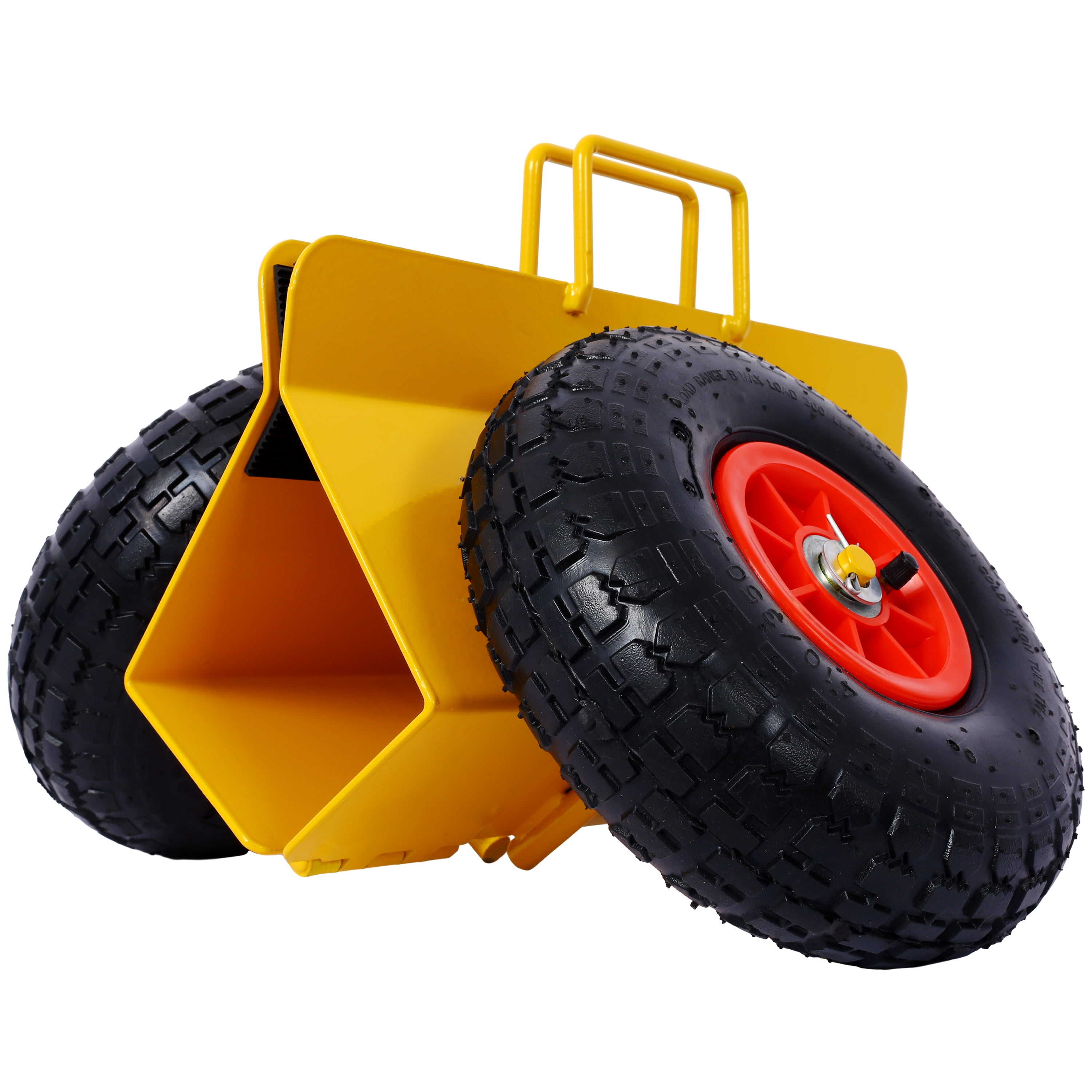 Heavy Duty Drywall Dolly Cart with 10" Pneumatic Tires, 600 LB Capacity Panel Dolly for Moving Sheetrock, Appliances, Doors, & Materials - All Terrain Hand Truck for Construction & Remodeling