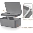 thumbnail image 2 of Dispensador de pañuelos zhang ming caja de toallitas húmedas impermeable a prueba de polvo gris, 2 of 5