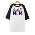 thumbnail image 4 of Camiseta holgada cómoda debajo de la cintura con cuello redondo y estampado elegante para mujer, blusa de manga corta, Tops informales OAVQHLG3B Store lin121212, 4 of 5