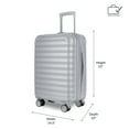 thumbnail image 4 of iFLY Fibertech 3.0 Matte Expandable Hardside Spinner 2-Piece Luggage Set, 20" Carry-On & 28" Checked Suitcase, Ash Gray, 4 of 8