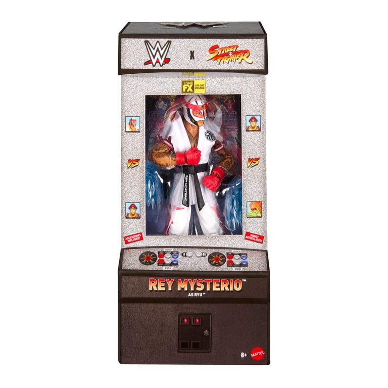 WWE x Street Fighter Rey Mysterio Action Figure & Accessories, 6