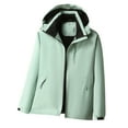 thumbnail image 2 of Donemore Men's Solid Color Hooded Long Sleeve Windbreaker Jacket Water-Resistant Windproof Outdoor Sports Zippered Pockets Durable Multi-Functional Hiking Coat, 2 of 5
