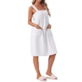 thumbnail image 4 of INSPIRE CHIC Womens Shower Towels Cover Up Wrap Wearable Bathrobe Around Towel Straps Spa Body Robe S White, 4 of 6