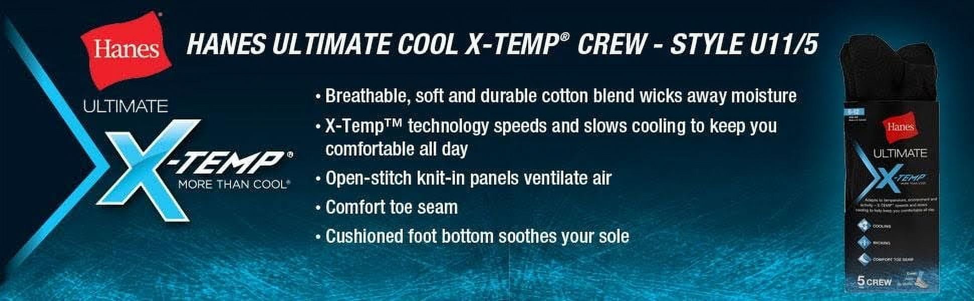 Hanes Men's 18-Pack X-Temp Active Cool Ankle Socks White, (Shoe Size 6-12 / Sock Size 10-13) (Fresh IQ Advanced Odor Protection Technology, Extra-Thick Active Cooling / Reinforced Heel & Toe CC12