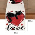 thumbnail image 2 of Décorations de la Saint-Valentin Drapeaux de Table Imprimé Cœur de la Saint-Valentin Tapis de Cuisine de Fête, 2 of 5