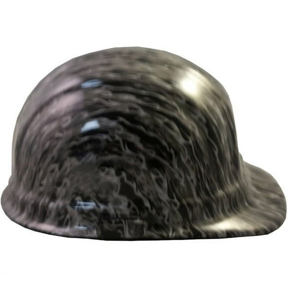 Silver Flame Hydro Dipped Hard Hats Cap Style