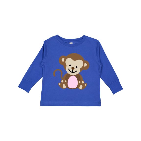 Inktastic Monkey Girls Long Sleeve Toddler T-Shirt