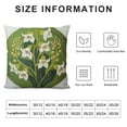 thumbnail image 5 of GOSMITH Flower Decorative Throw Pillow Covers Square 3D Jacquard Pillowcase for Sofa Living Room Bedroom Farmhouse Decor Lily of The Valley, 5 of 5