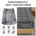 thumbnail image 3 of Cooling Extra Thick Queen Mattress Pads, Gray Thick Queen Size Mattress Pad and Mattress Protector Queen, Pillow Top for Back Pain Relief with Deep Pocket Cover, 3 of 10